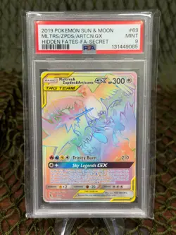 *PSA 9* TAG TEAM MOLTRES & ZAPDOS & ARTICUNO ~ Pokemon TCG HIDDEN FATES SECRET - Image 1