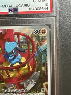 2025 POKEMON MEGA EVOLUTION POKEMON CENTER ETB PROMO #010 RIOLU PSA 10 POP 57 - Image 4
