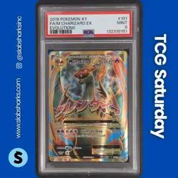 2016 POKEMON XY EVOLUTIONS #101/108 M CHARIZARD EX FULL ART ULTRA RARE PSA 9 - Image 1