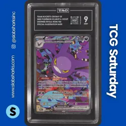 2025 POKEMON DESTINED RIVALS #234/182 TEAM ROCKET'S CROBAT EX SIR TAG 9 - Image 1