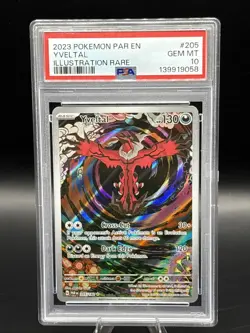 Pokemon TCG - Yveltal - 205/182 - Paradox Rift - Illustration Rare - PSA 10 - Image 1