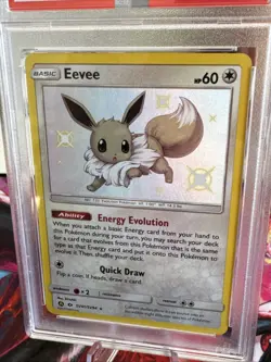 Pokemon Eevee SV41/SV94 Hidden Fates Shiny Vault Shiny Holo Rare PSA 9 - Image 2