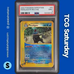 2002 POKEMON EXPEDITION #47/165 FERALIGATR REVERSE HOLO PSA 9 - Image 1