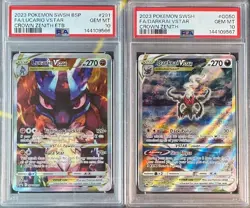 SEQUENTIAL PSA 10 LUCARIO VSTAR SWSH291 DARKRAI VSTAR GG50 CROWN ZENITH POKEMON - Image 1