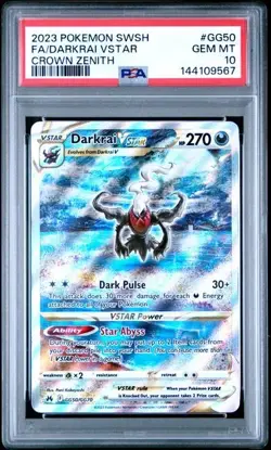 SEQUENTIAL PSA 10 LUCARIO VSTAR SWSH291 DARKRAI VSTAR GG50 CROWN ZENITH POKEMON - Image 4