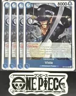 4x One Piece OP13-046 R Vista - ENG - Foil - Playset - TCG - NM/M - Image 1