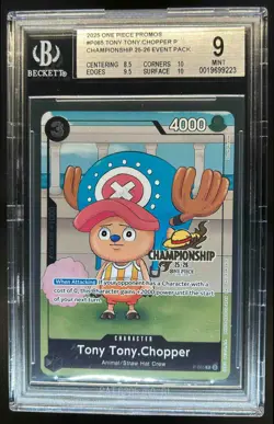 2025 One Piece Promos Tony Tony Chopper Championship 25-26 Event #P-065 BGS 9 - Image 1