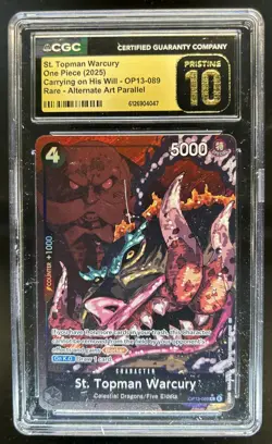 2025 One Piece St. Topman Warcury Alt Art Parallel #089 CGC 10 PRISTINE - Image 1