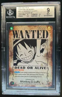 2025 One Piece Monkey D. Luffy Secret Rare Alt Art #OP13-118 BGS 9 - Image 1