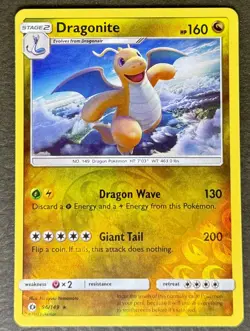 Dragonite 96/149 Reverse Holo Rare Sun & Moon Base Pokemon Card TCG NM+ - Image 1