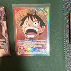 One Piece Card Game Monkey D. Luffy Leader Holo Cards Lot (2 English) - Image 3