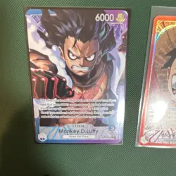 One Piece Card Game Monkey D. Luffy Leader Holo Cards Lot (2 English) - Image 4