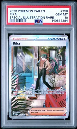 Pokemon TCG Rika Trainer Special Illustration Card Paradox Rift 258/182 PSA 10 - Image 1