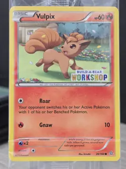 Pokemon Card Vulpix 20/160 Build a Bear Promo Stamp Promo 2015 Exclusive SEALED - Image 5