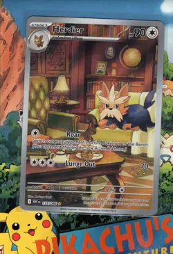Pokemon TCG Herdier 155/086 Illustration Rare White Flare NM/M - Image 1
