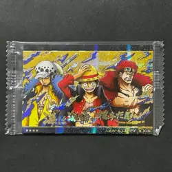 S5590 Luffy Law & Kid SEC Rare Japanese One Piece Wafer Card SEALED M9 - Image 1