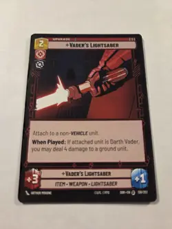 Star Wars Unlimited Trading Card Vader's Lightsaber - Image 2