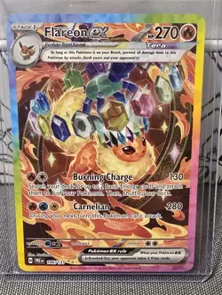 Pokemon TCG Flareon EX Prismatic Evolutions Holo Card 146/131 SV - Image 1