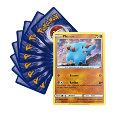 Kit Pokemon Portuguese - Phanpy Promo Holo SWSH117 + 10 Original Cards - Image 1