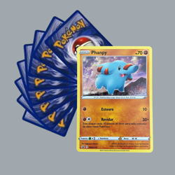 Kit Pokemon Portuguese - Phanpy Promo Holo SWSH117 + 10 Original Cards - Image 2