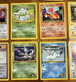 WotC Vintage Pokemon Lot, Rares, 1st Edition, Non-Holo, Pikachu, Eevee, 50 Cards - Image 4
