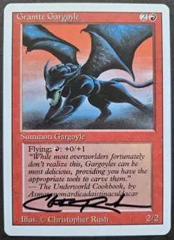 RARE SIGNED MtG Magic Rush _ Revised Artist Proof _ GRANITE GARGOYLE _ 1/100! - Image 2