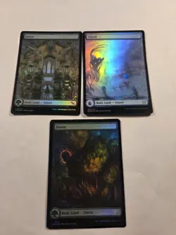 Magic The Gathering Full Art Basic Lands Foils X3 - Image 1