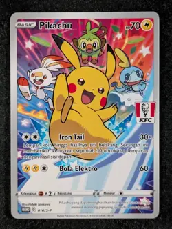 2021 Pokemon PIKACHU 016/S-P KFC Chaki Kids Meal Promo | Indonesian (F) - Image 1