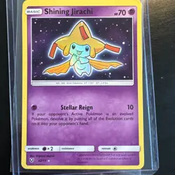 Shining Jirachi 42/73 Shining Legends Holo Pokemon Card HP/DMG - Image 1
