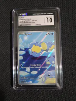Pokemon Spheal CGC 10 2024 Surging Sparks 199/191 Illustration Rare Holo TCG - Image 1