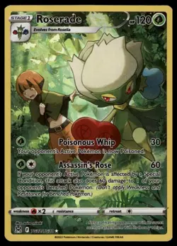 Pokemon TCG Lost Origin Trainer Gallery #TG02 Roserade Ultra Rare Holo - Image 1