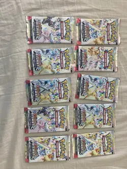 Pokemon Prismatic Evolutions Booster Pack Lot of 10 Factory Sealed Packs - Image 1
