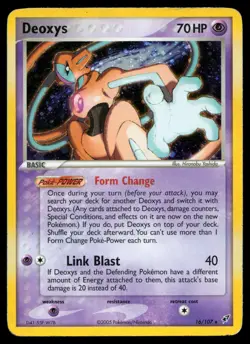 Deoxys (Normal) EX Deoxys 16/107 Holo Rare Pokemon Card - Image 1