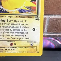 Pokemon Zapdos Promo Wotc Promo 23/53 Regular 70 HP Lightning Burn 30 2000 - Image 5