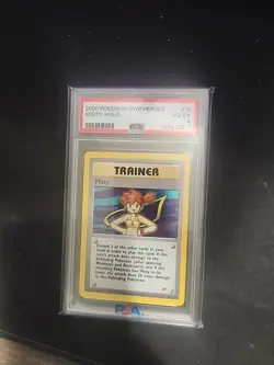 Pokemon TCG Misty Trainer Card Gym Heroes 18/132 Holo Rare PSA 4 - Image 1