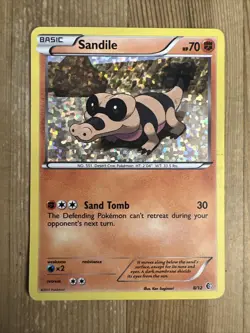 Sandile 8/12 Holo Foil Pokemon TCG McDonald's Promo 2011 DMG - Image 1
