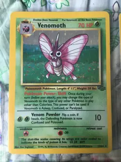 Set of 4 holo Pokemon Cards - Mewtwo, Venomoth, Hitmonchan, Electrode - Image 2