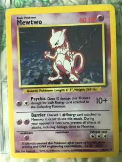 Set of 4 holo Pokemon Cards - Mewtwo, Venomoth, Hitmonchan, Electrode - Image 5