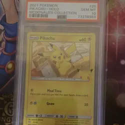 Pokemon Pikachu Holo Promo 2021 McDonald's 25th Anniversary 025/025 PSA 10 - Image 2