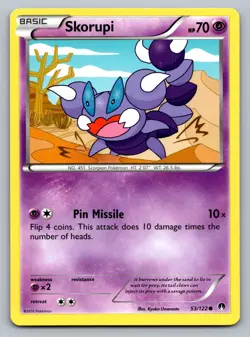 Pokemon TCG XY - BREAKpoint Skorupi 53/122 - Image 1