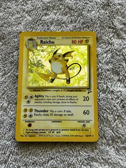 Pokemon TCG Raichu Base Set 2 Holo Unlimited Holo Rare - Image 1