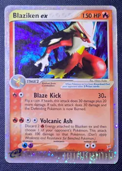 Blaziken ex 89/95 Ultra Rare Holo Pokemon TCG Team Magma vs Team Aqua 2004 - Image 1
