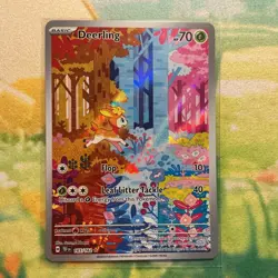 Pokemon Deerling Illustration Rare Full Art Holo 165/162 SV05 Temporal Forces - Image 1