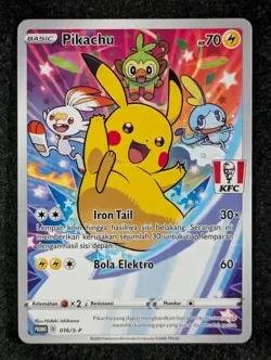2021 Pokemon PIKACHU 016/S-P KFC Chaki Kids Meal Promo | Indonesian (E) - Image 1