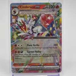 Pokemon Cinderace ex Double Rare SV07: Stellar Crown 028/142 - Image 1