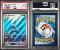2023 POKEMON MEW EN-151 ILLUSTRATION RARE #171 WARTORTLE PSA 10 - Image 3