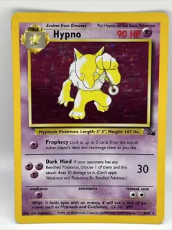 Pokemon Hypno 8/62 Fossil-Unlimited Edition Holo #1 - Image 1