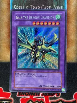 Yugioh Gaia The Dragon Champion LOB-125 Secret Rare NM - Image 1