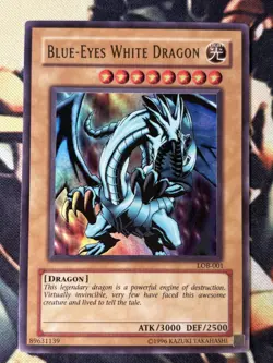 Yugioh: Blue-Eyes White Dragon - LOB-001 - Ultra Rare - Unlimited - MP - Image 1