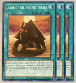 Yugioh! 3x Curse of the Ancient Turtle SUDA-EN083 Common 1st Ed NM - Image 1